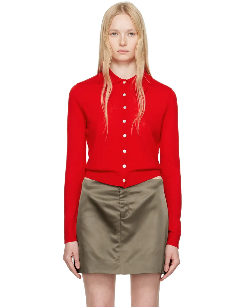 Sandy Liang Red Summers Cardigan Red