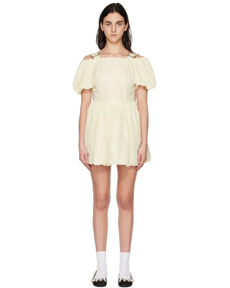 Simone Rocha Off-White Slider Minidress Cream