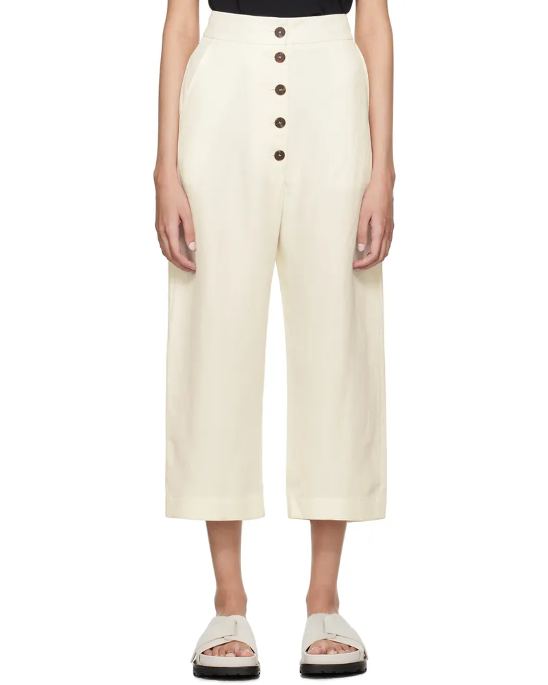 Studio Nicholson White Cori Trousers Parchment