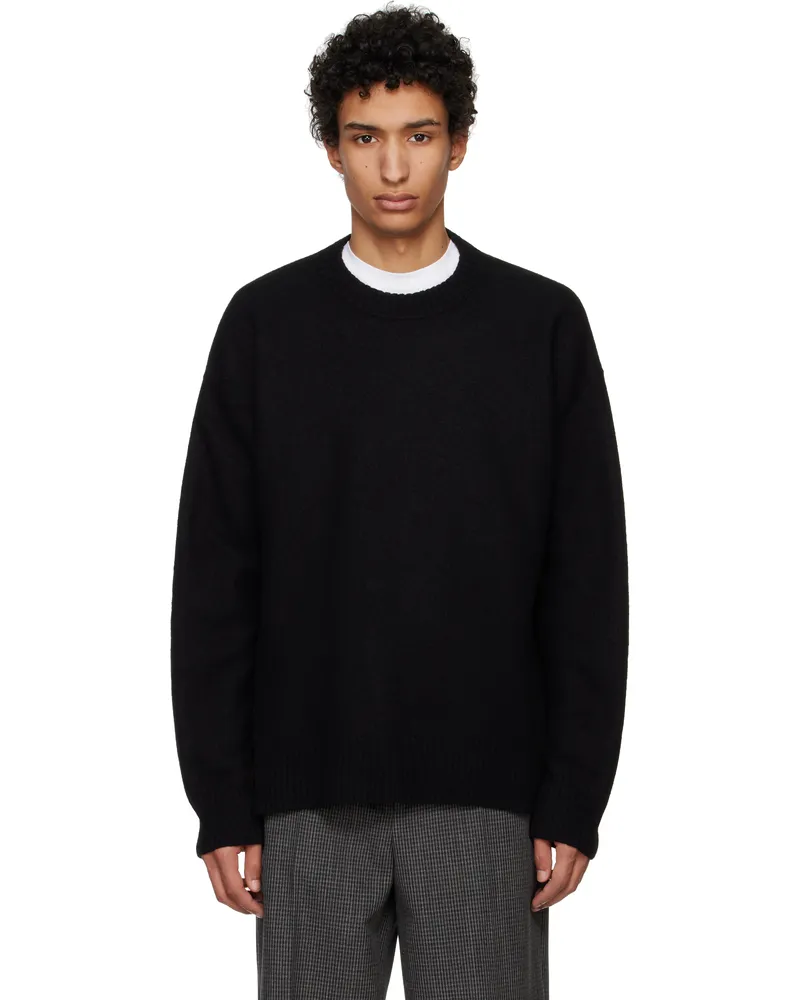 Jil Sander Black Crewneck Sweater 001