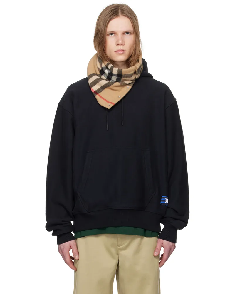 Burberry Black Oversized Hoodie Black