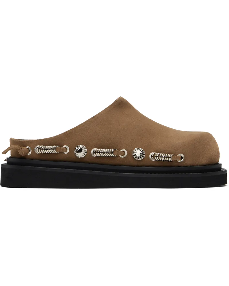 Toga Tan Suede Slip-on Loafers Aj1380