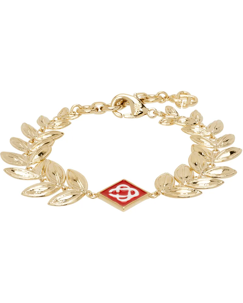 Casablanca Paris Laurel Leaf Bracelet Gold
