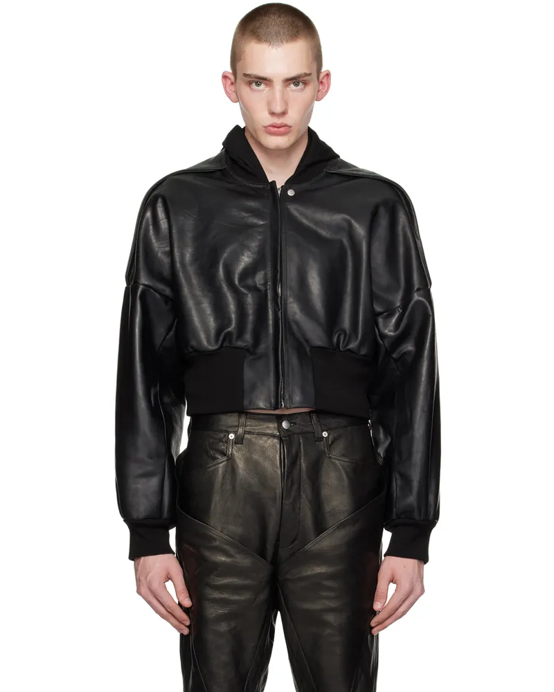 Rick Owens Black Flight Leather Jacket 09