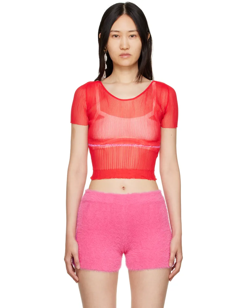 Jacquemus Red Le Papier 'La Maille Sognu' T-Shirt 470