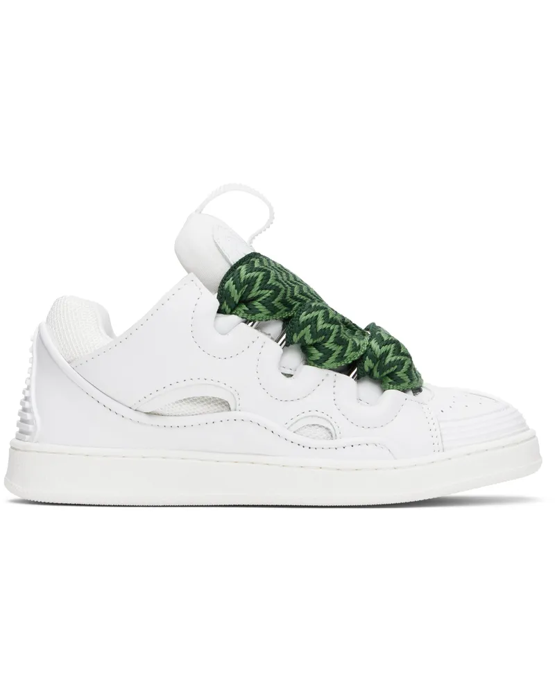 Lanvin Kids White Lace-Up Sneakers 10p
