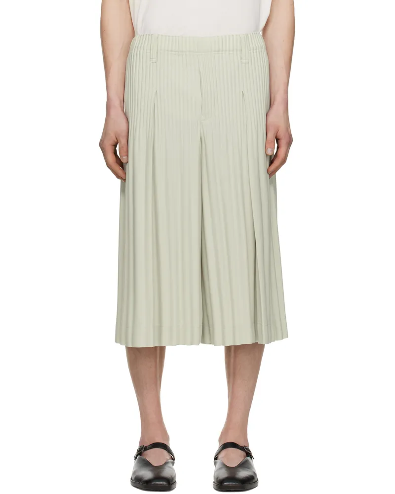Issey Miyake Gray Tailored Pleats 1 Shorts 17-frosty