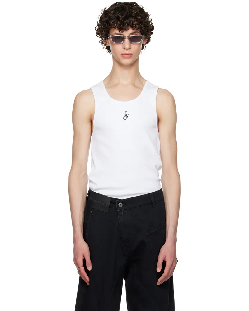 J.W.Anderson White Anchor Logo Tank Top 001