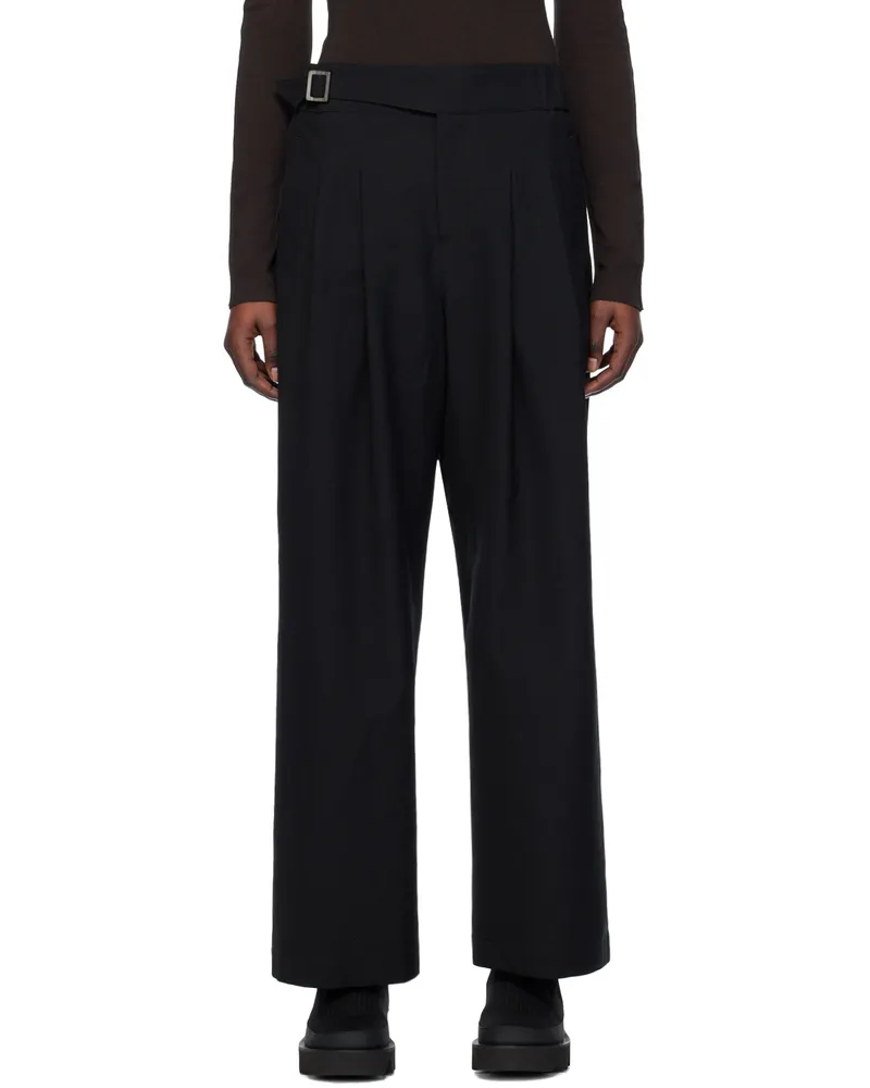 Issey Miyake Black Ease Trousers 15-black