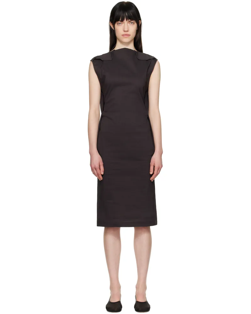 Issey Miyake Brown Ample Midi Dress 89