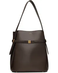 Totême Brown Belted Bucket Bag Bark