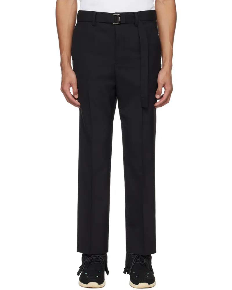 Sacai Black Suiting Bonding Trousers 001