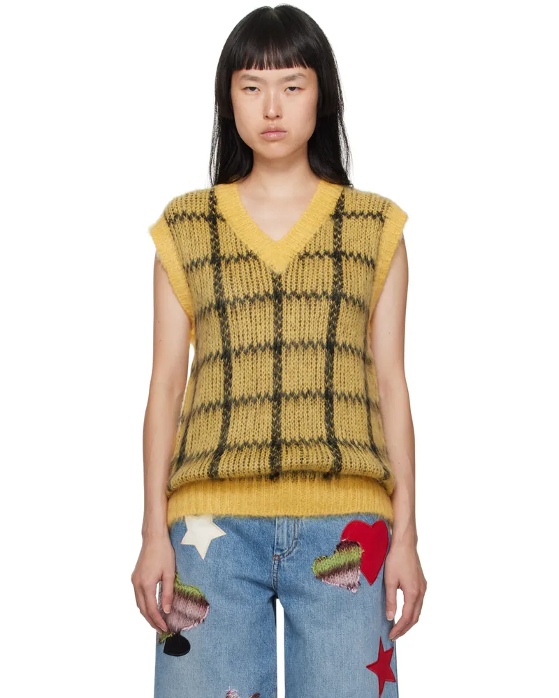 Marni Yellow Check Vest Chy56