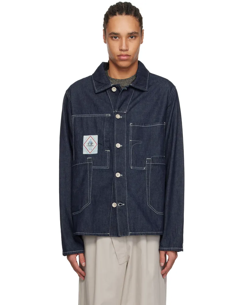 C.P. Company Indigo 3/1 Denim Chore Jacket Denim