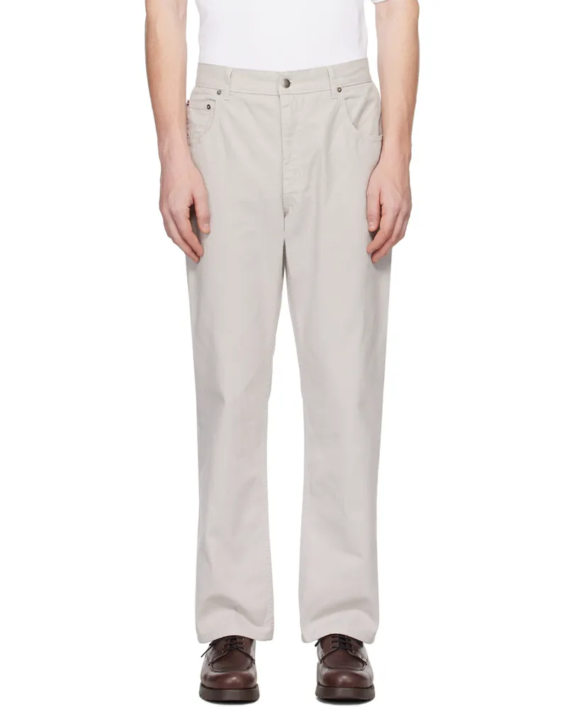 DANCER Gray Five-Pocket Trousers Oyster