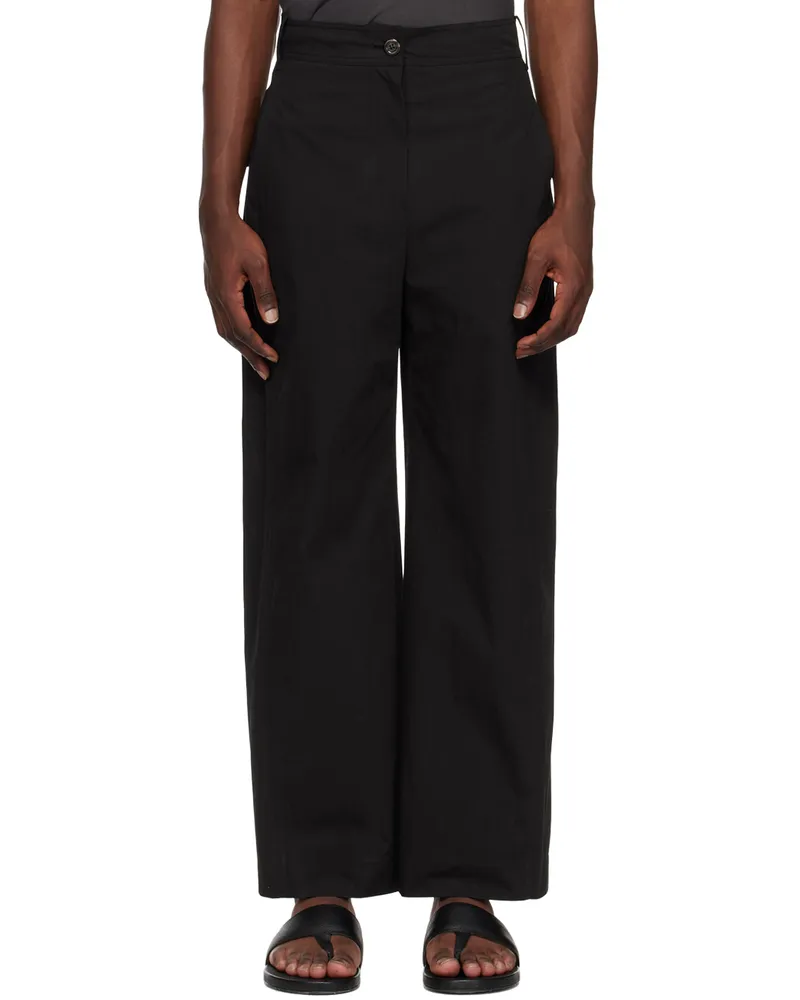 LOW CLASSIC SSENSE Exclusive Black Trousers Black