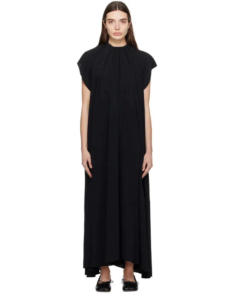 Maison Margiela Black Asymmetric Maxi Dress 900