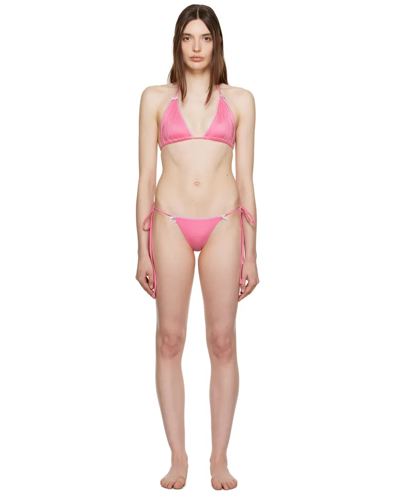 Frankies Bikinis SSENSE Exclusive Pink Tia & Mackenzie Bikini Candy