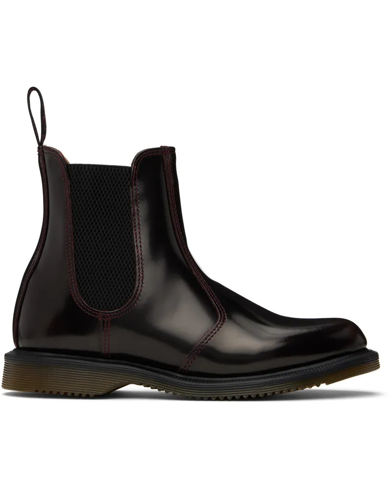 Dr.Martens Burgundy Flora Arcadia Chelsea Boots Cherry