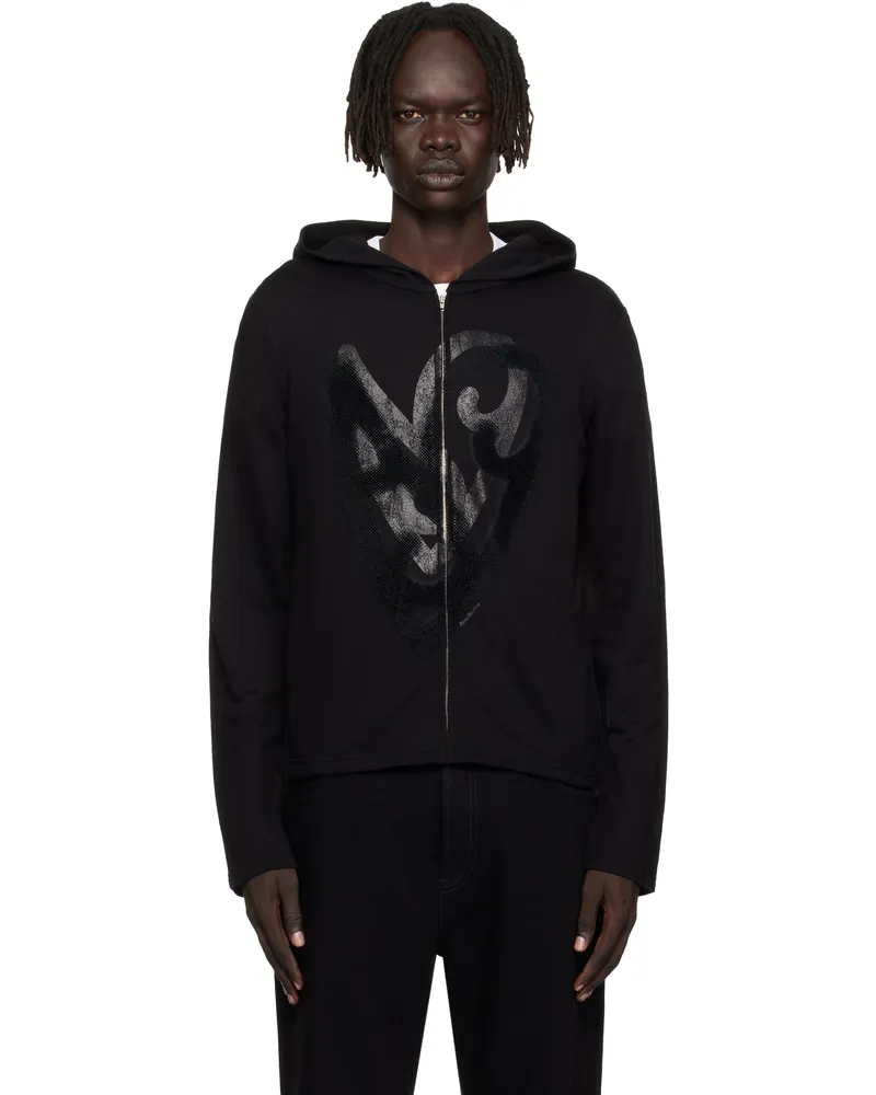 Acne Studios Black Heart Logo Hoodie 900
