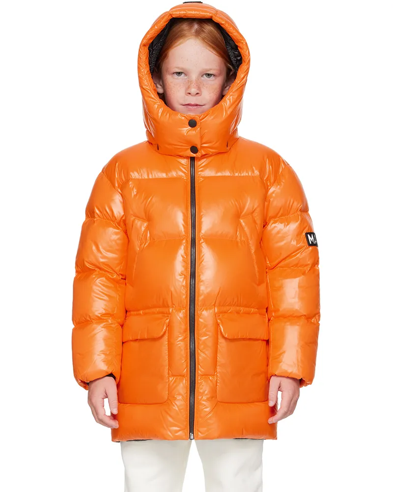 Mackage Kids Orange Kennie Down Coat Flame
