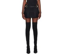 Black Safety Slider Miniskirt