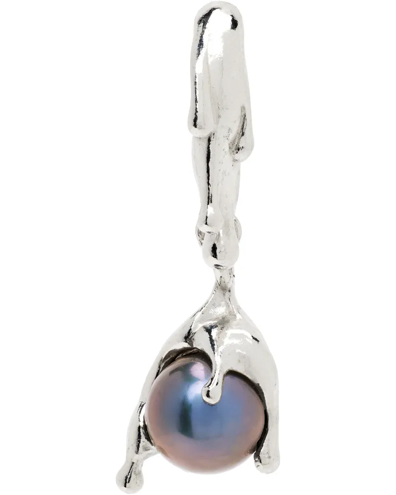 Alan Crocetti Nano Pearl Melt Single Earring Rhodium