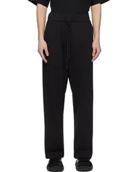 ATTACHMENT Black Drawstring Trousers C