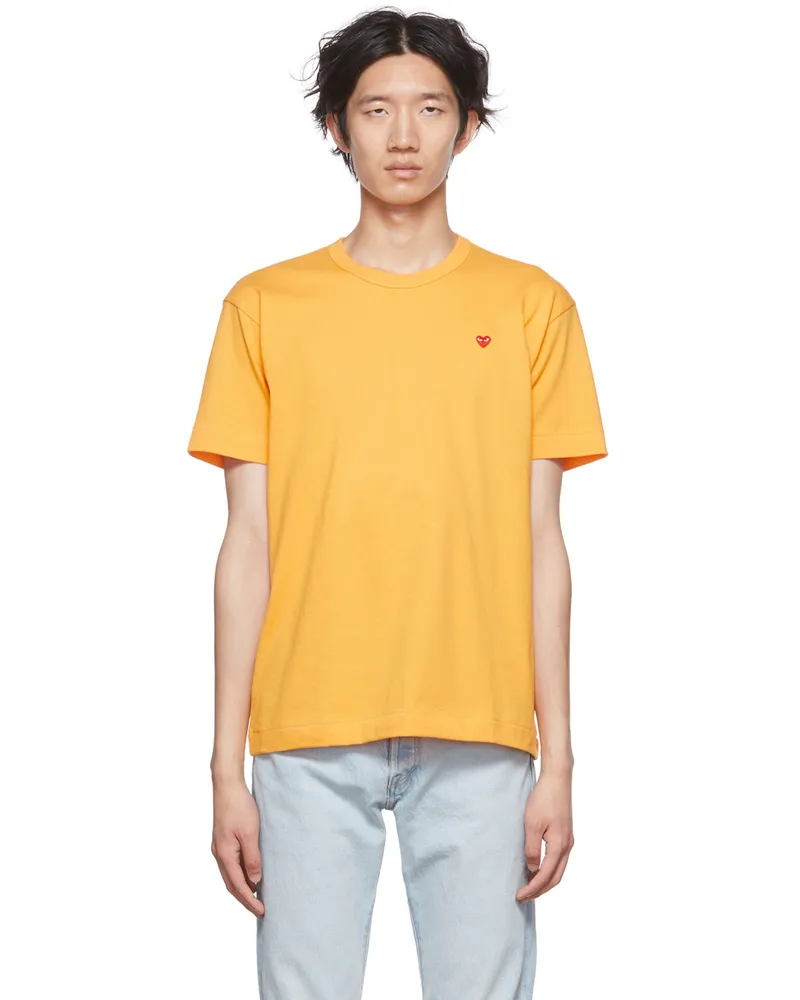 Comme des Garçons Yellow Heart T-Shirt Yellow