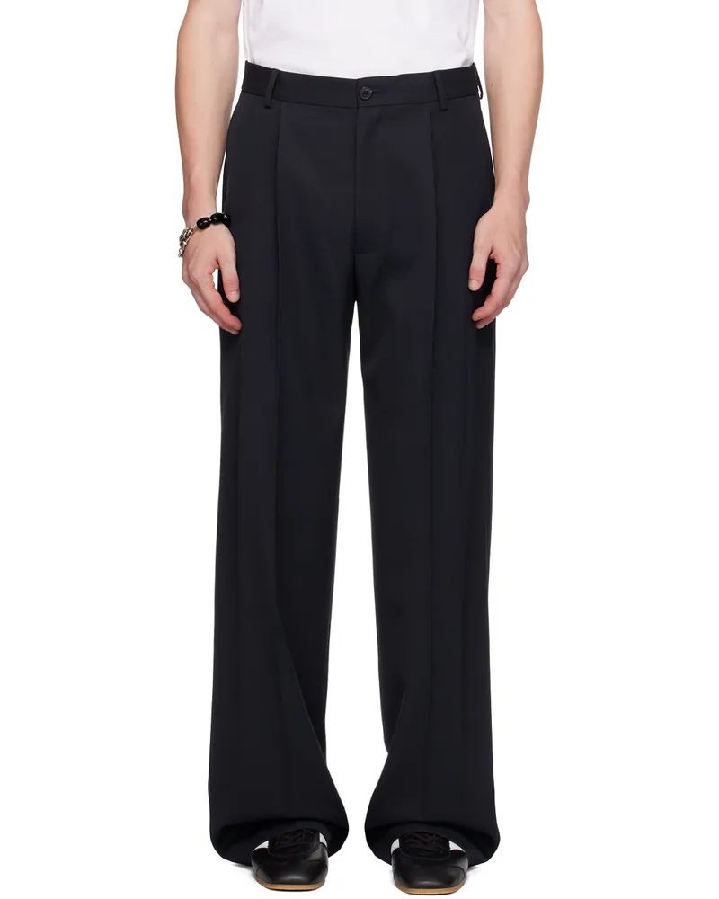 Dries van Noten Navy Wool Trousers 509