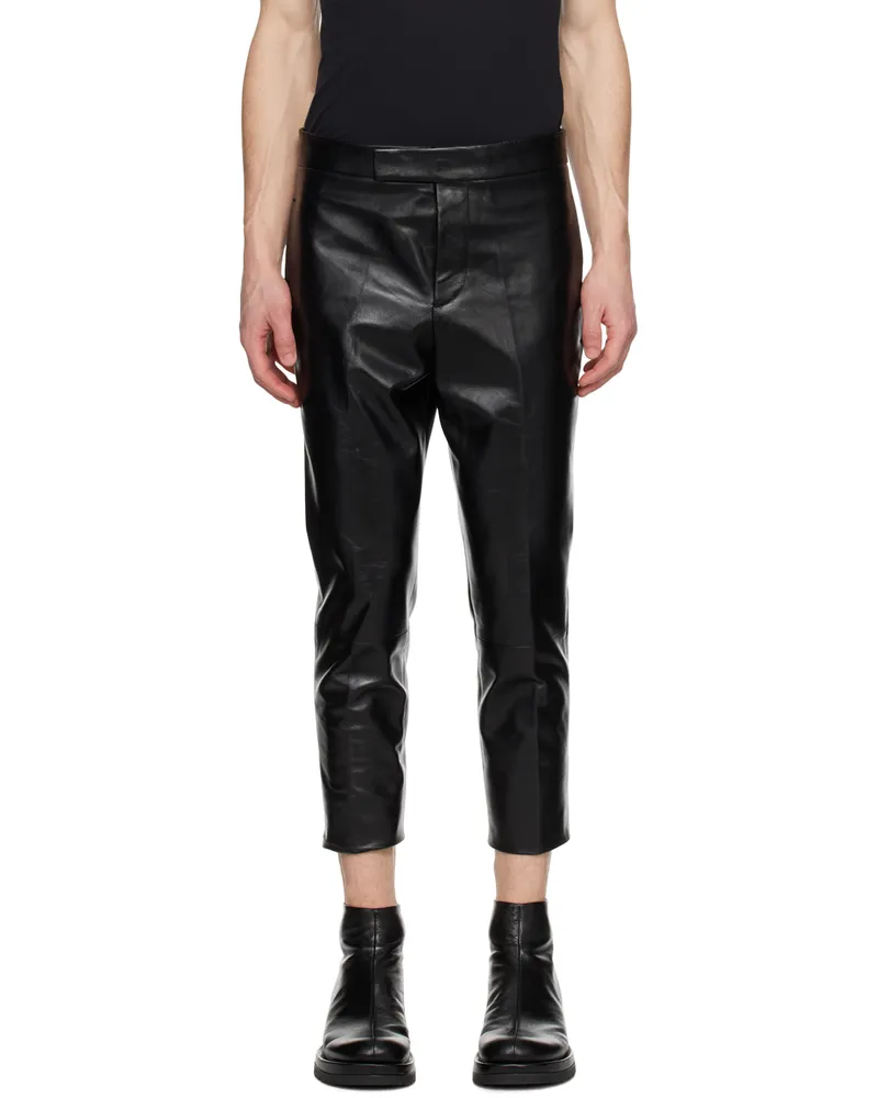 Sapio Black Nº 7 Leather Pants Black