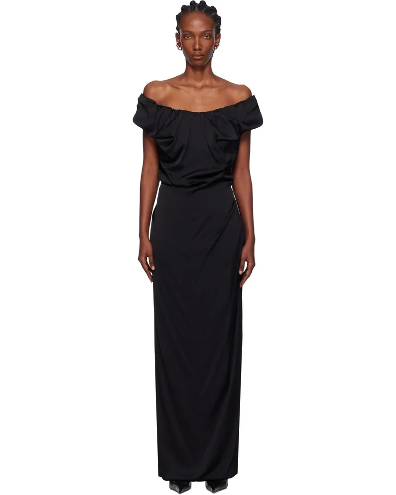 Vivienne Westwood Black Long Ginnie Amber Maxi Dress N401