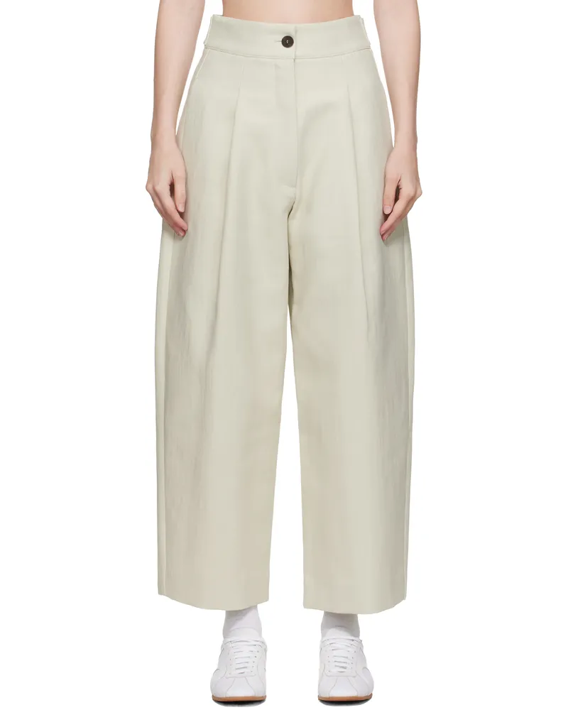 Studio Nicholson Beige Fellini Trousers Dove