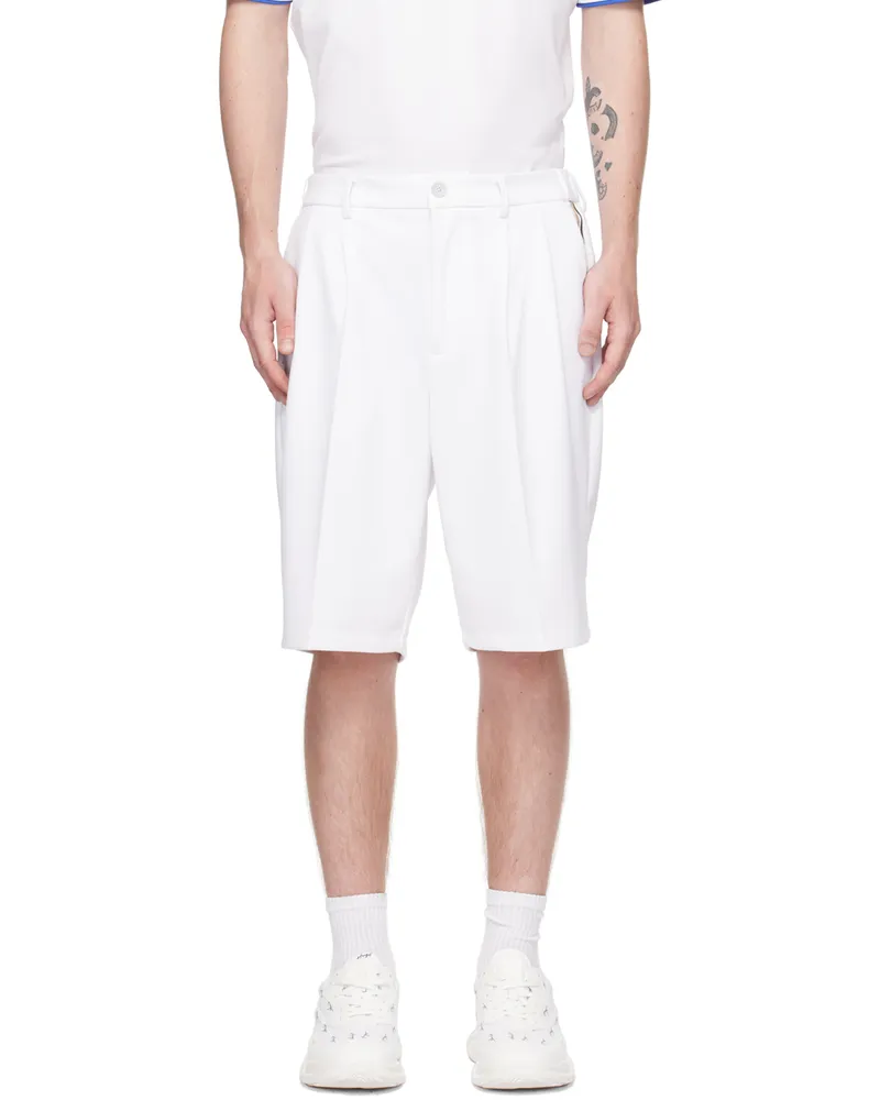 HUGO BOSS White Stripe Shorts 100