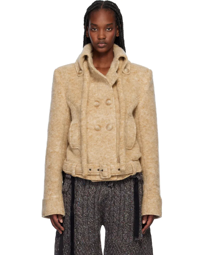 OTTOLINGER Beige High Collar Jacket Beige