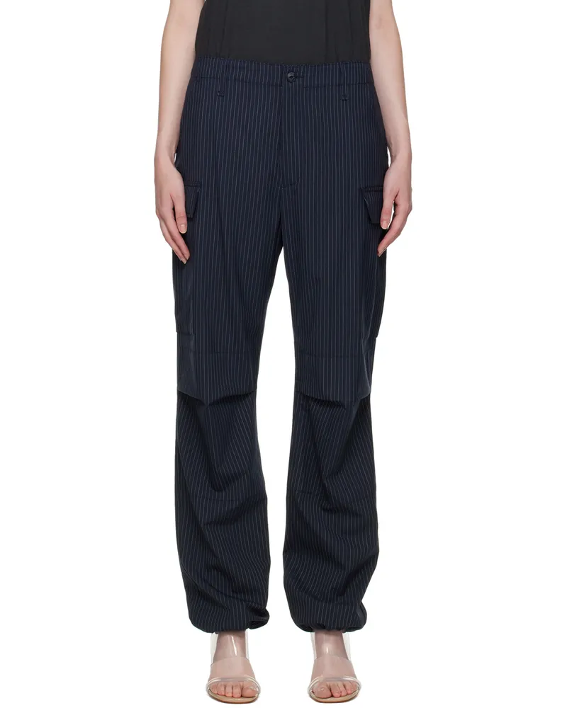 Rag & Bone Navy & White Sands Trousers Salstrp