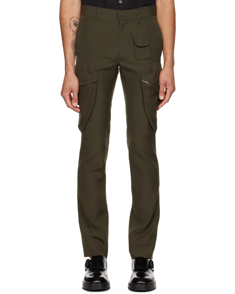 Givenchy Khaki Slim-Fit Cargo Pants 309-military