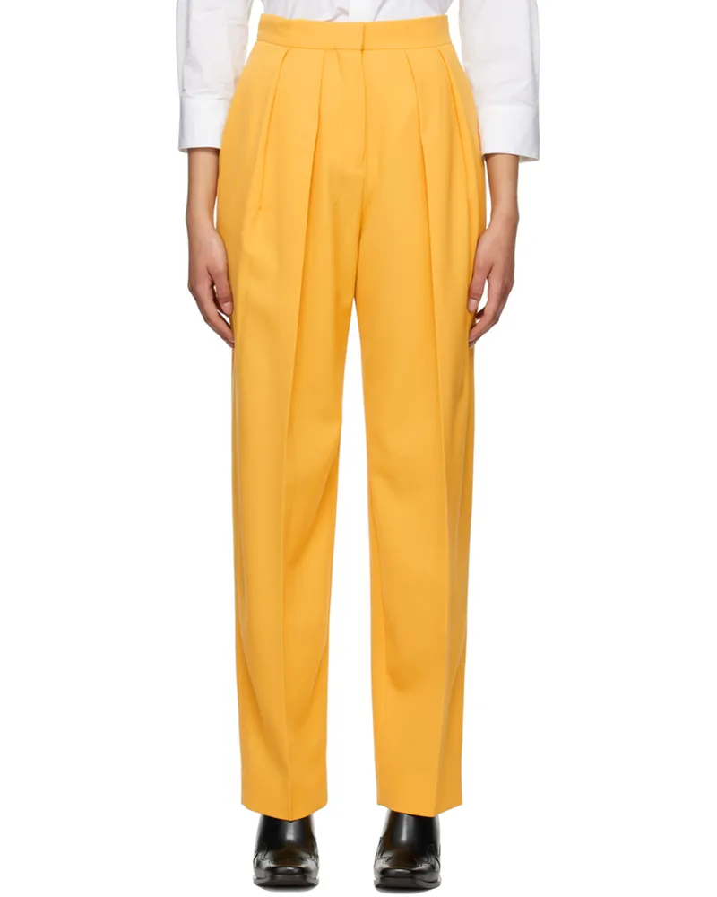Stella McCartney Yellow Pleated Trousers 7003