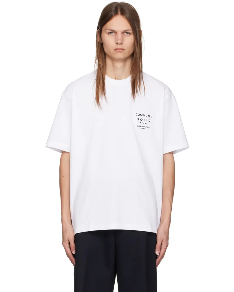 SOLID HOMME White 'Commuter' T-Shirt 736w