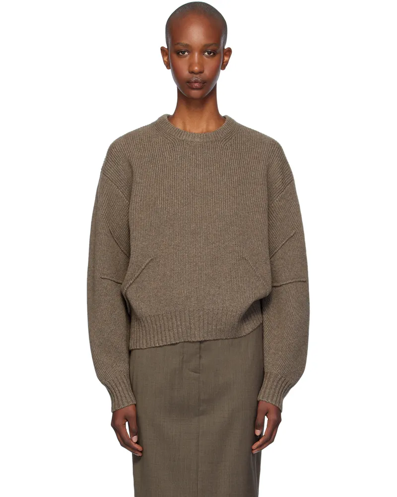 Helmut Lang Brown Apex Sweater Taupe