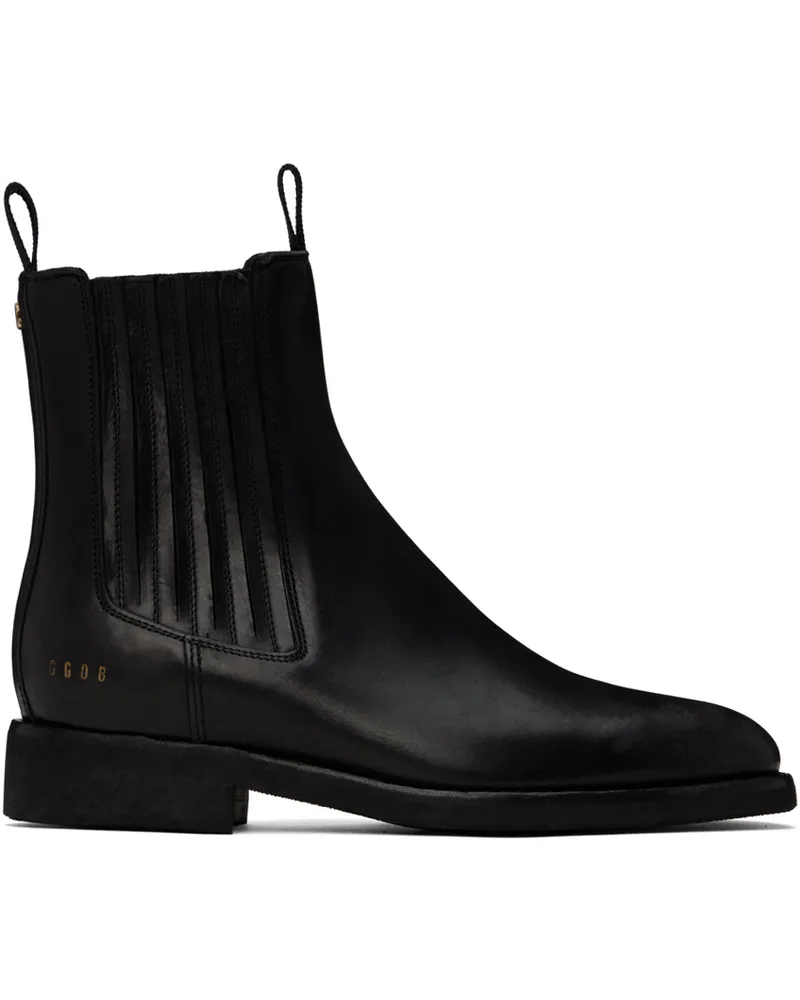 Golden Goose Black Leather Chelsea Boots 90100