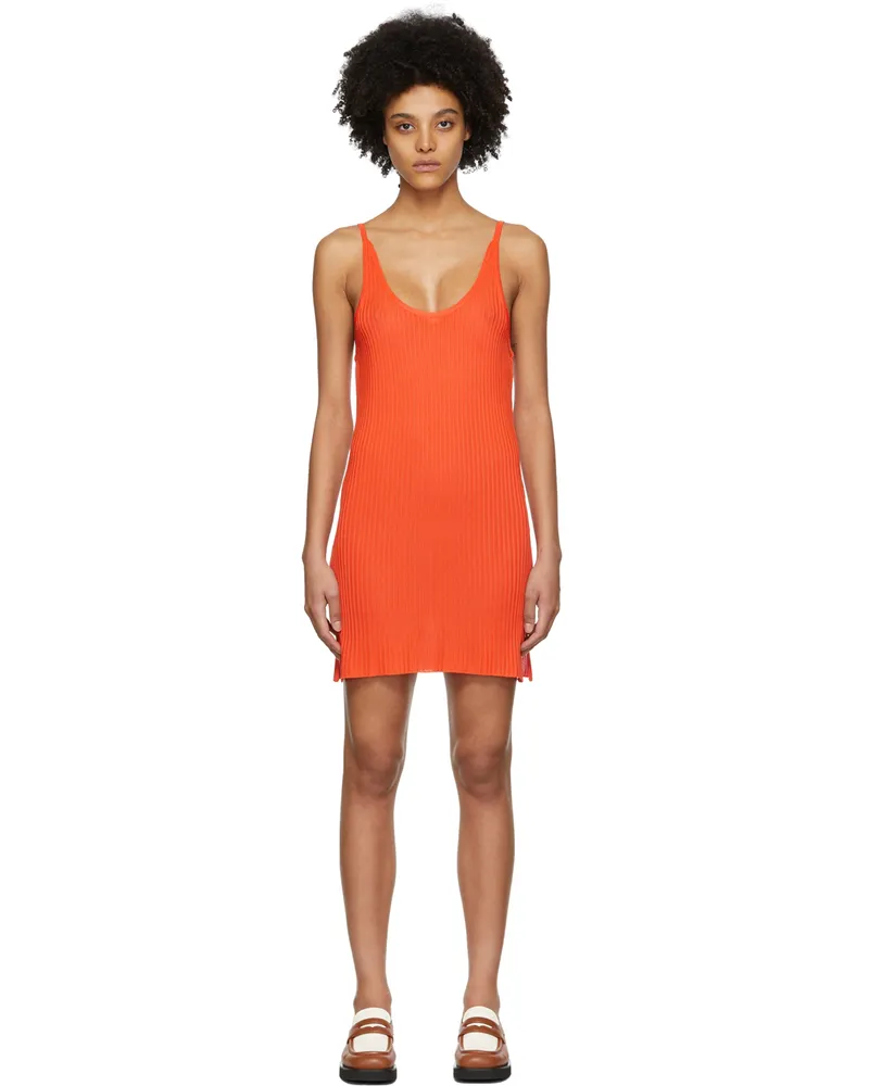 Marques ' Almeida Orange Viscose Dress Orange
