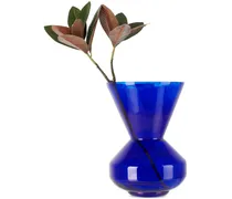 Blue Thick Neck Vase