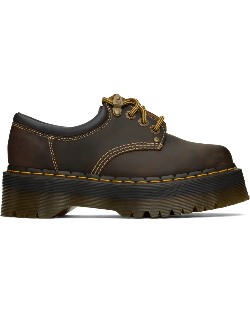 Dr.Martens Brown 8053 Arc Crazy Horse Leather Platform Derbys Dark