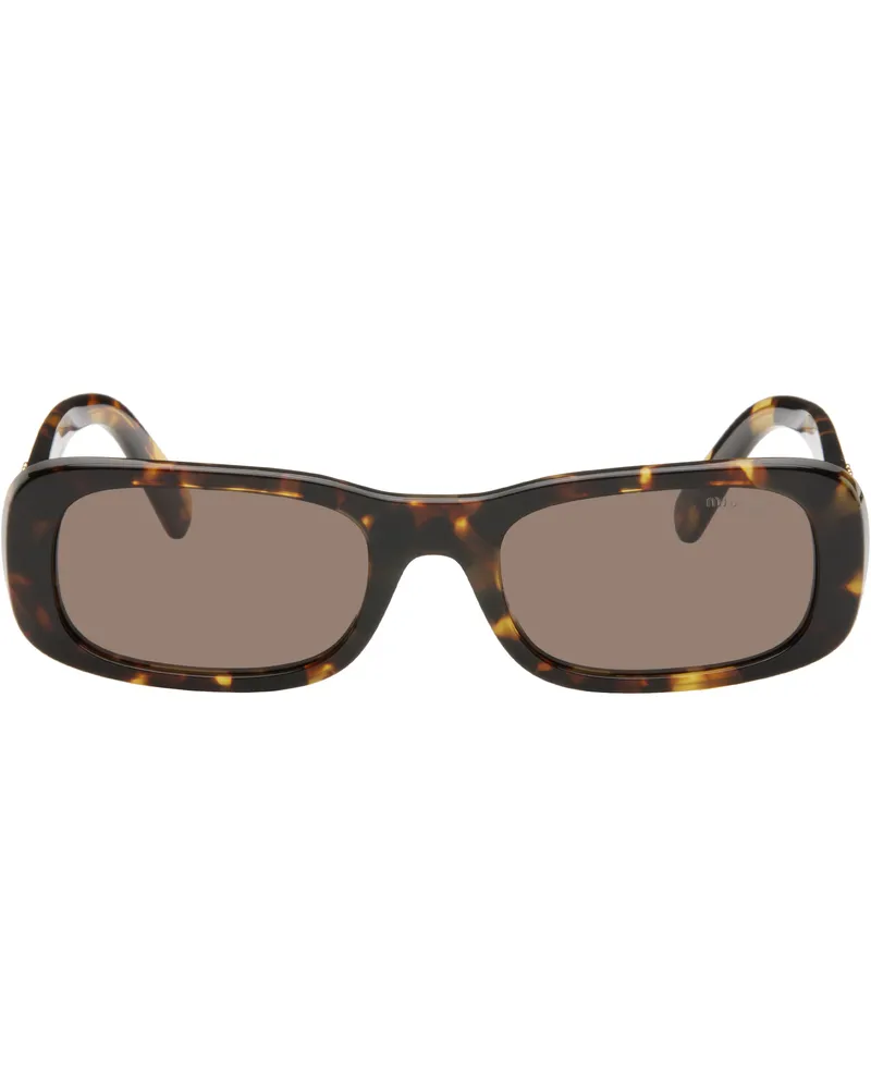 Miu Miu Brown Miu Glimpse Sunglasses Vau06b