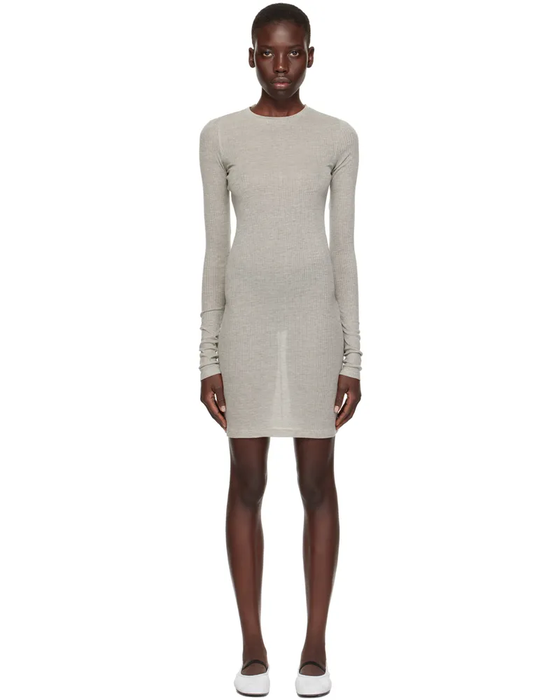 RECTO Gray Overlay Minidress Melange