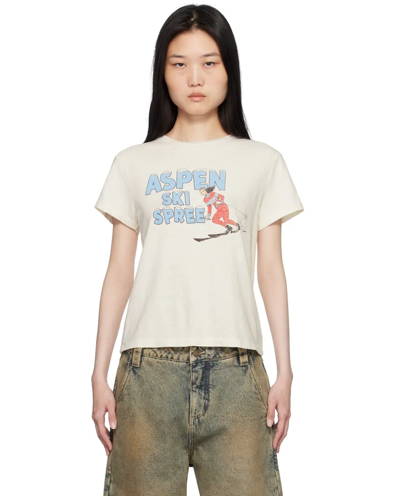 RE/DONE Off-White Classic 'Ski Spree' T-shirt Vintage