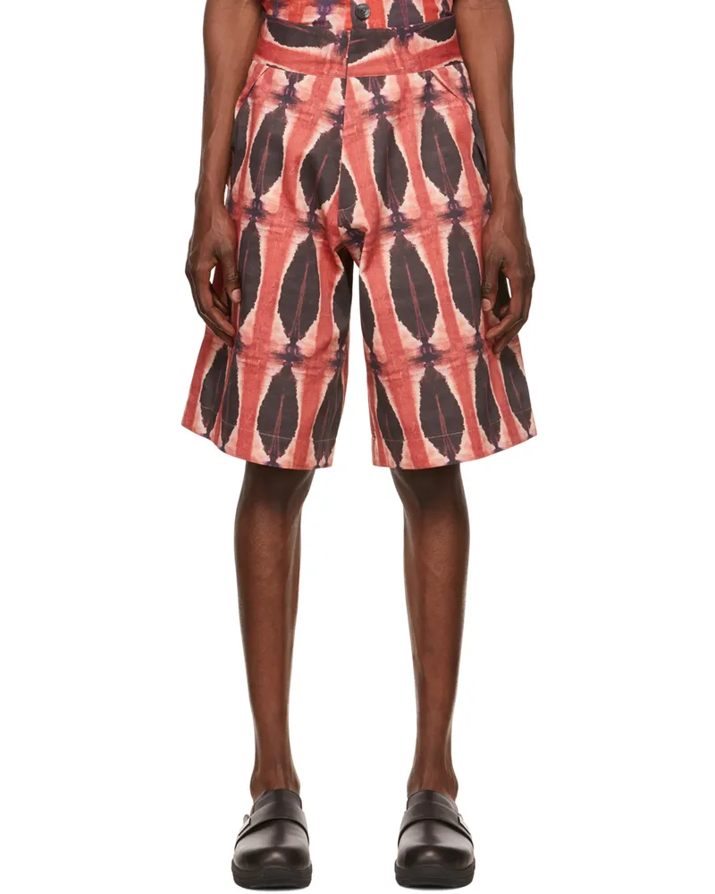 Labrum Red Polyester Shorts Red