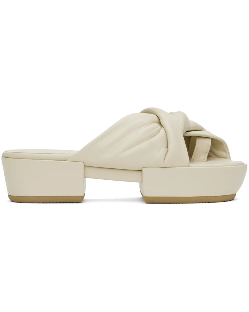 Issey Miyake Beige Twist Sandals 40-light