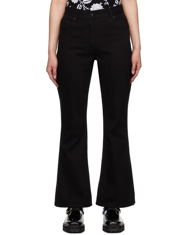 Ernest W. Baker Black Flare Jeans Black